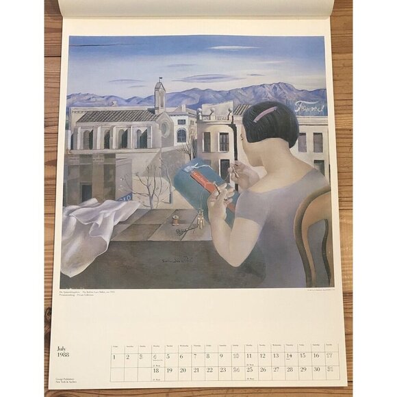 VTG 17"x24" SALVADOR DALI 1988 Wall Calendar w/ 7 Art PRINTS *Incomplete* RARE! - Picture 6 of 11